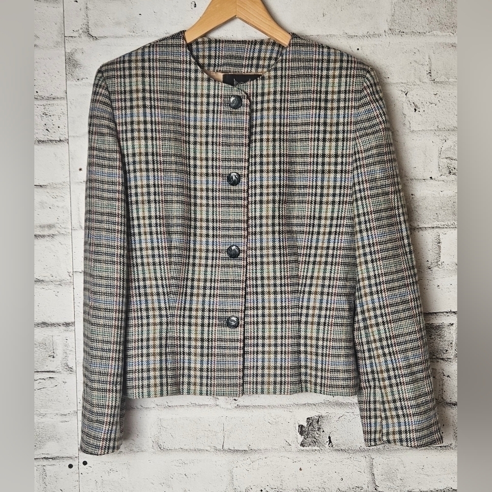 Leo Chevalier- Tweed Plaid Women's Blazer